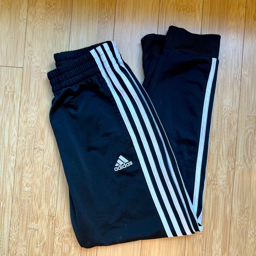 Kids Adidas Black Joggers Size M